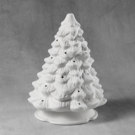 Ceramic Bisque Christmas Tree - 9-inch with base, lights and star Ceramic Bisque Christmas Tree - 9-inch with base, lights and star